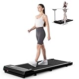 HomeFitnessCode Under Desk Treadmill, 2.5HP Portable Walking Pad Motorized Electric Treadmills for Home with LCD Display & Remote, Adjustable Speed, No Assembly (Black-without Bluetooth)