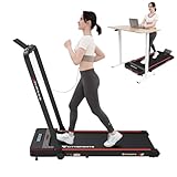 CITYSPORTS Tapis Roulant, Tapis Roulant Elettrico Pieghevole, 2 in 1 Tapis Roulant Pieghevole, 12km/h Walking Pad Pieghevole, Salvaspazio, Display LED