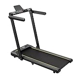 Tapis Roulant Elettrico Pieghevole 16 km/h, Doppio Display LED, 12 Programmi, Cardiofrequenzimetro, APP e Telecomando, Macchina per Camminare e Correre per Esercizi di Fitness da casa al Coperto