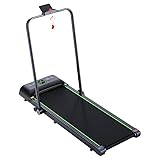 Tapis Roulant Elettrico Pieghevole Salvaspazio 1-12km/h con display a LED,Supporto per app e tablet,Tapis Roulant Compatto per casa e ufficio